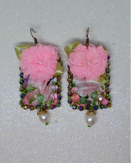 Šité dizajnové náušnice "Sen Mexika"